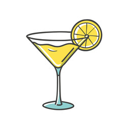 lemon drop martini icon, lemon drop martini vector illustration-simple illustration of lemon drop martini, perfect for lemon drop martini logos and icons