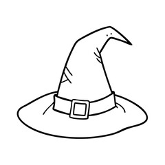 witch hat icon, witch hat vector illustration-simple illustration of witch hat, perfect for witch hat logos and icons