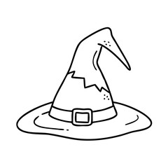 witch hat icon, witch hat vector illustration-simple illustration of witch hat, perfect for witch hat logos and icons