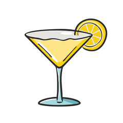 lemon drop martini icon, lemon drop martini vector illustration-simple illustration of lemon drop martini, perfect for lemon drop martini logos and icons