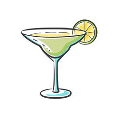 margarita glass icon, margarita glass vector illustration-simple illustration of margarita glass, perfect for margarita glass logos and icons