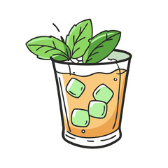mint julep icon, mint julep vector illustration-simple illustration of mint julep, perfect for mint julep logos and icons