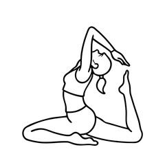 yoga pose icon, yoga pose vector illustration-simple illustration of yoga pose, perfect for yoga pose logos and icons © Md