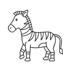 zebra icon, zebra vector illustration-simple illustration of zebra, perfect for zebra logos and icons
