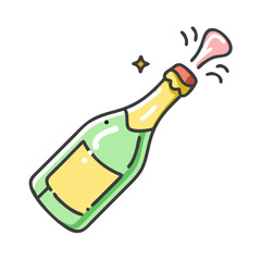 prosecco bottle icon, prosecco bottle vector illustration-simple illustration of prosecco bottle, perfect for prosecco bottle logos and icons