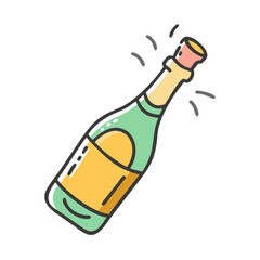 prosecco bottle icon, prosecco bottle vector illustration-simple illustration of prosecco bottle, perfect for prosecco bottle logos and icons