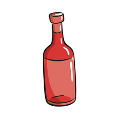 red wine bottle icon, red wine bottle vector illustration-simple illustration of red wine bottle, perfect for red wine bottle logos and icons
