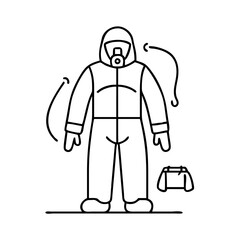 hazard suit icon, hazard suit vector illustration-simple illustration of hazard suit, perfect for hazard suit logos and icons