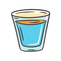 shot glass icon, shot glass vector illustration-simple illustration of shot glass, perfect for shot glass logos and icons
