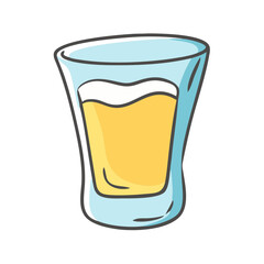 shot glass icon, shot glass vector illustration-simple illustration of shot glass, perfect for shot glass logos and icons