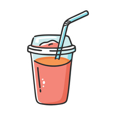 smoothie with straw icon, smoothie with straw vector illustration-simple illustration of smoothie with straw, perfect for smoothie with straw logos and icons