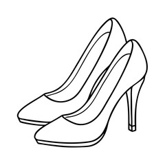 high heels icon, high heels vector illustration-simple illustration of high heels, perfect for high heels logos and icons