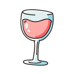 wine glass icon, wine glass vector illustration-simple illustration of wine glass, perfect for wine glass logos and icons