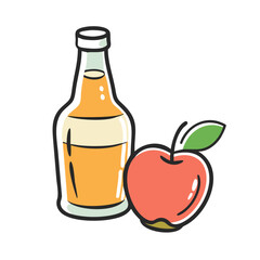 apple cider icon, apple cider vector illustration-simple illustration of apple cider, perfect for apple cider logos and icons