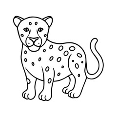 leopard icon, leopard vector illustration-simple illustration of leopard, perfect for leopard logos and icons