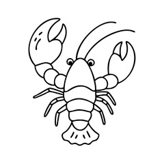 lobster icon, lobster vector illustration-simple illustration of lobster, perfect for lobster logos and icons