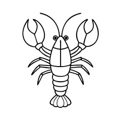 lobster icon, lobster vector illustration-simple illustration of lobster, perfect for lobster logos and icons