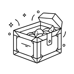 loot box icon, loot box vector illustration-simple illustration of loot box, perfect for loot box logos and icons