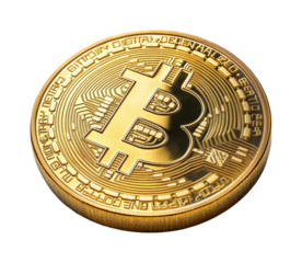 Investing in bitcoin navigating the digital finance market isolated on transparent background, png