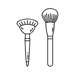 makeup brush icon, makeup brush vector illustration-simple illustration of makeup brush, perfect for makeup brush logos and icons