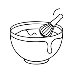 mixing bowl icon, mixing bowl vector illustration-simple illustration of mixing bowl, perfect for mixing bowl logos and icons