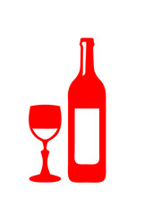 bouteille vin verre rouge alcool