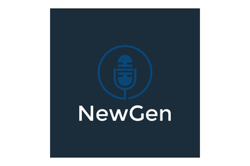 NewGen Brand Logo on Dark Blue Background