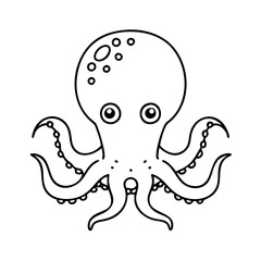 octopus icon, octopus vector illustration-simple illustration of octopus, perfect for octopus logos and icons