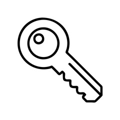 Key outline icon vector illustration for security access and privacy concept art