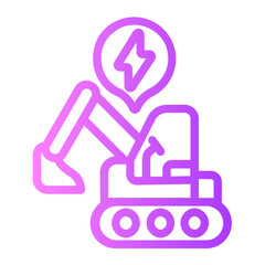 Fototapeta premium excavator gradient icon