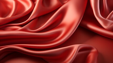 Obraz premium Crimson Silk Drapery: A Study in Texture and Light