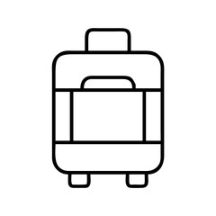 Travel suitcase icon vector design for luggage baggage and vacation trip concept