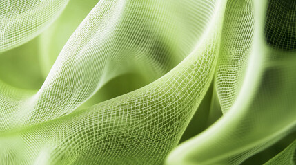 Intricate green mesh close-up showcases delicate textures Generative AI