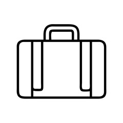 Travel suitcase icon vector illustration for business trip and vacation concept