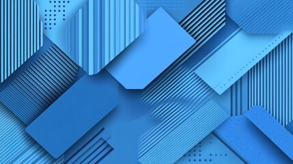 Obraz premium Abstract Blue Geometric Pattern: A Modern Design