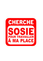 cherche sosie pour travailler à ma place citation boulot humour phrase drole
