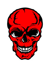 Tete de mort halloween crane humain