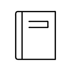 Book vector icon illustration for library education and learning resources design