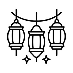 Ramadan kareem lanterns vector illustration for islamic and muslim holidays design