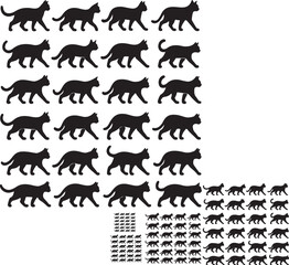 Cute cartoon illustration of a sitting orange cat with white background