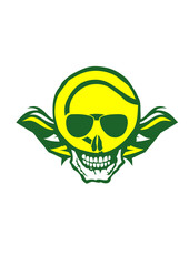 Tennis tete de mort aile logo club