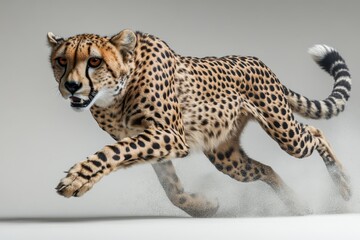 Cheetah in Motion Dynamic Wildlife Photography Running Big Cat Spotted Feline African Predator