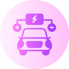 Obraz premium Electric Car gradient icon