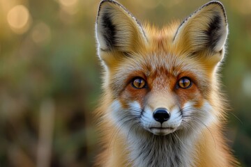 Fototapeta premium Majestic Red Fox Portrait Wild Animal Close Up in Natural Habitat