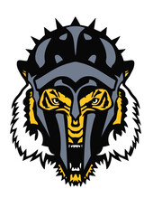 tigre casque gladiateur animal sauvage