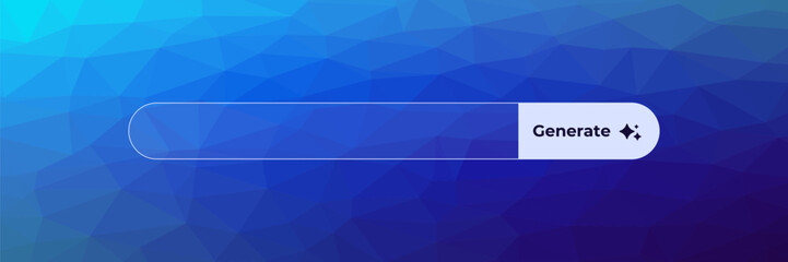 Fototapeta premium Ai search bar for technology and data input, featuring a generate button on the right side.