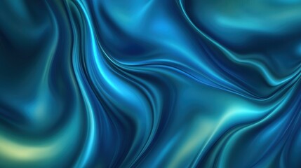 Obraz premium Abstract Blue Waves Background, Fluid Silk Texture and Shiny Surface