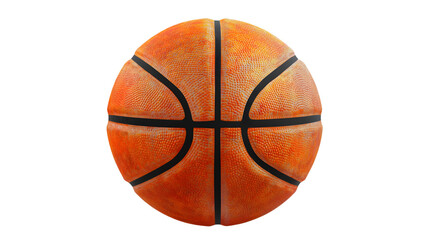 Worn Basketball with Closeup.