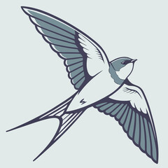 Obraz premium Graceful Swallow Vector