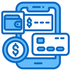 Liquidity Icon Financial Projection and Management Blue Fill Design Vector Concept